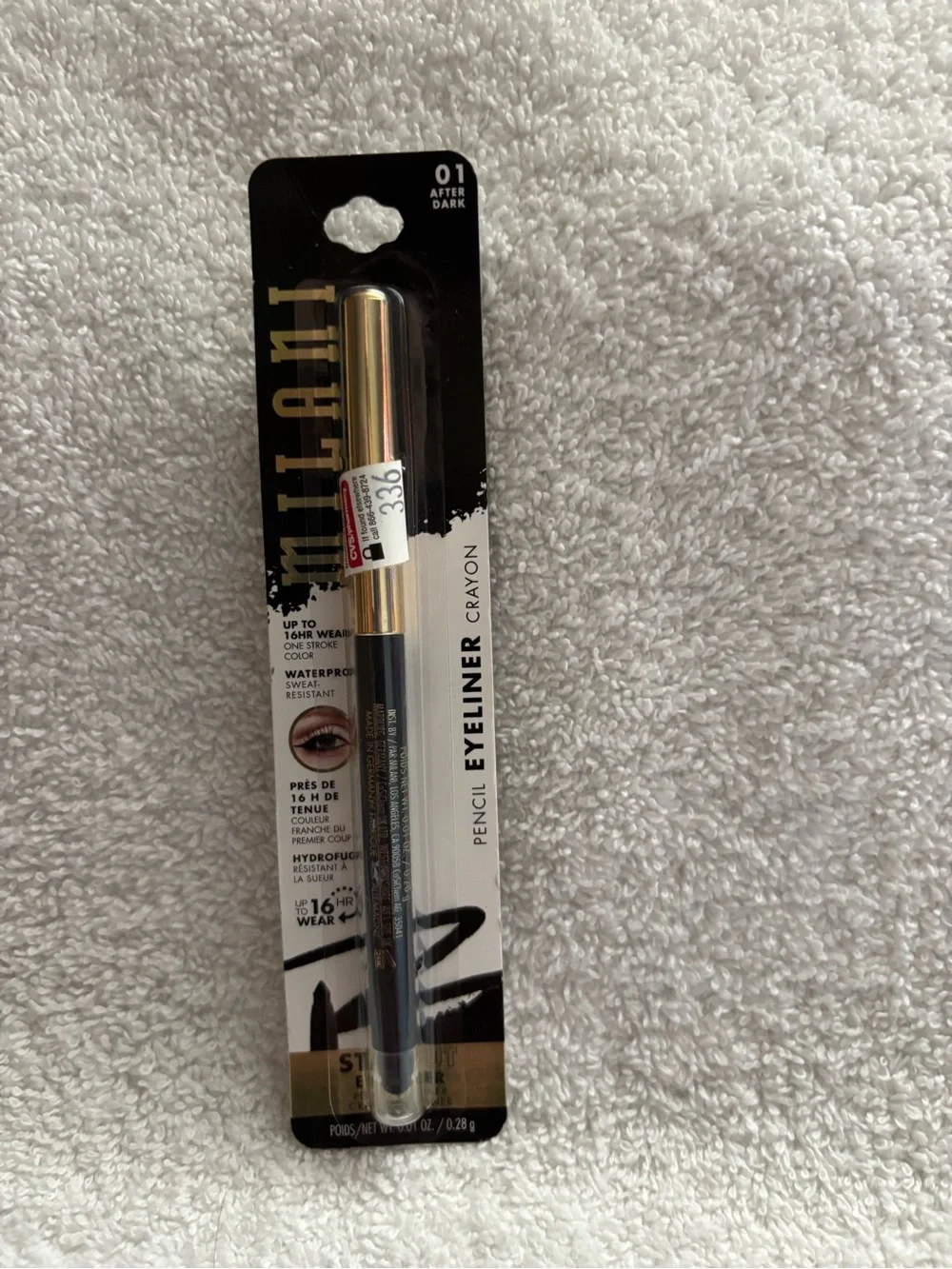 New milani pencil eyeliner crayon shade 01 after dark